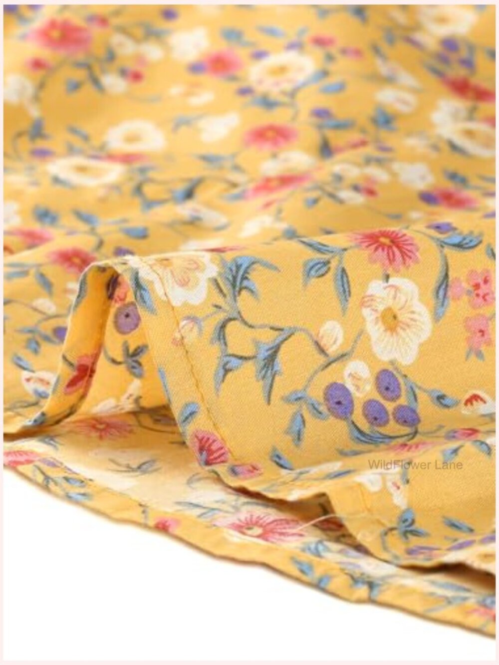 Vintage Floral Peter Pan Collar Button Front Blouse Short Sleeve - Picture 5 of 5